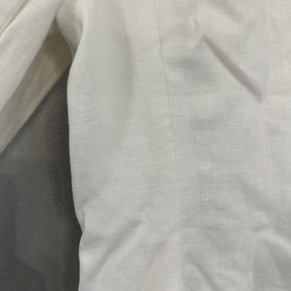 Lauren Ralph Lauren White Linen Blazer Career Minimalist Women's Size 14 - READ - Picture 10 of 16